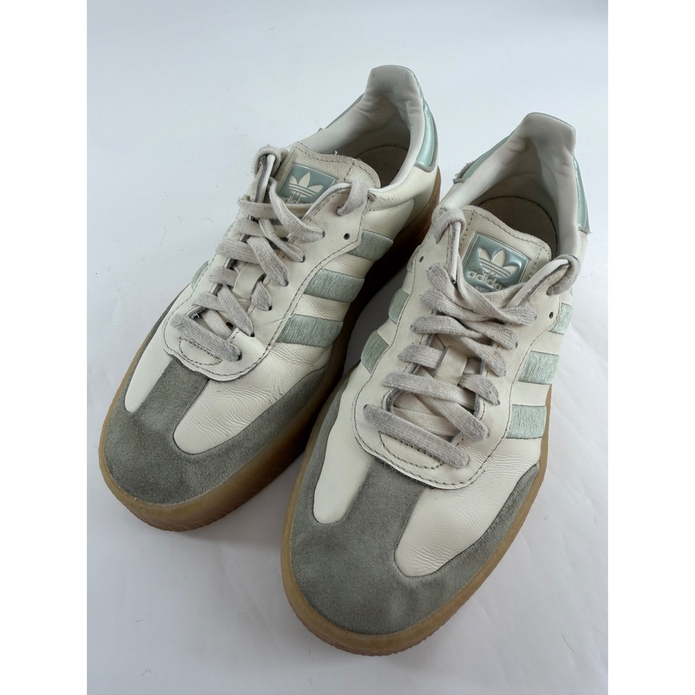 Adidas Samba XLG Wonder White Sage Green Gum Platform Sneakers IG1947 Womens 8.5